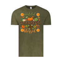 Vintage Olive Grateful thankful blessed Vintage Tee - NancyCooperArtShop