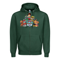 Sports Green Paw GIFT Patrol  11 Zipper Hoodie - lanVoArt