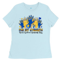Baby Blue for my students down syndrome awareness day Ladies Tee - Artiststas