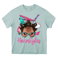 Arona Afro Bantu Knots Hairstyles Messy Bun With Clasp Bbs Heavy Core Tee - BundleAndBundleShop
