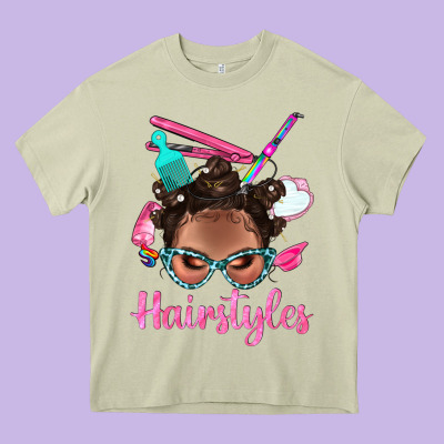 Afro Bantu Knots Hairstyles Messy Bun With Clasp Bbs Heavy Core Tee Designed By Bundleandbundleshop