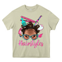 Mossy Afro Bantu Knots Hairstyles Messy Bun With Clasp Bbs Heavy Core Tee - BundleAndBundleShop