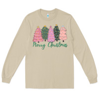 Mushroom merry christmas trees Long Sleeve Tee - CowGirlArtShop