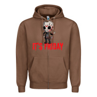 Chestnut Funny Friday 13th Funny Halloween Horror Zipper Hoodie - lanVoArt