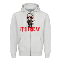 Dove Grey Funny Friday 13th Funny Halloween Horror Zipper Hoodie - lanVoArt