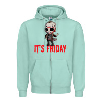 Seafoam Funny Friday 13th Funny Halloween Horror Zipper Hoodie - lanVoArt