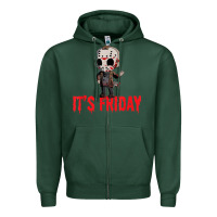 Sports Green Funny Friday 13th Funny Halloween Horror Zipper Hoodie - lanVoArt