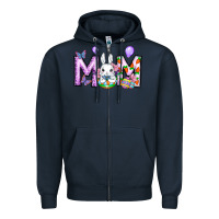 Navy easter day mom Zipper Hoodie - CowhideDigitalArt