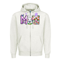 Oatmeal Heather easter day mom Zipper Hoodie - CowhideDigitalArt