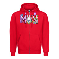 Red easter day mom Zipper Hoodie - CowhideDigitalArt