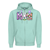 Seafoam easter day mom Zipper Hoodie - CowhideDigitalArt