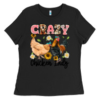 Black crazy chicken lady Ladies Tee - Artiststas