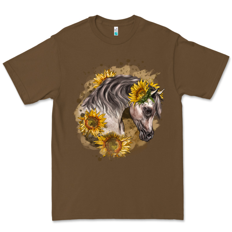 Arabian Horse With Sunflowers Premium Tee by LillyAllenDesigns | Teevron