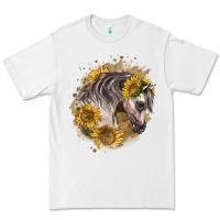 White arabian horse with sunflowers Premium Tee - LillyAllenDesigns