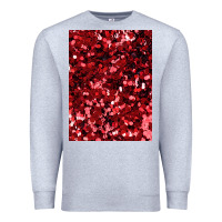 Heather Grey red glitter party sequins Premium Sweatshirt - lanVoArt