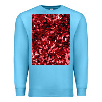 Ocean Blue red glitter party sequins Premium Sweatshirt - lanVoArt