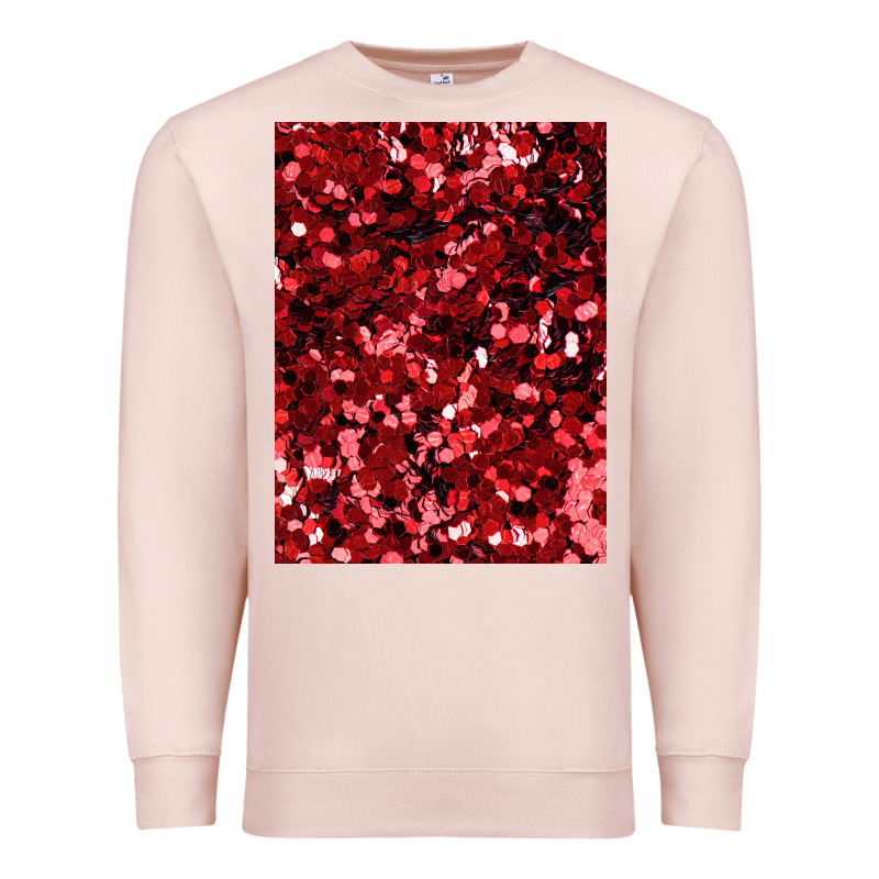 Red Glitter Party Sequins Premium Sweatshirt by lanVoArt | Teevron