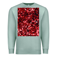 Seafoam red glitter party sequins Premium Sweatshirt - lanVoArt