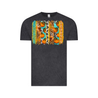 Vintage Black Fall Pumpkin brushstrokes Vintage Tee - NancyCooperArtShop