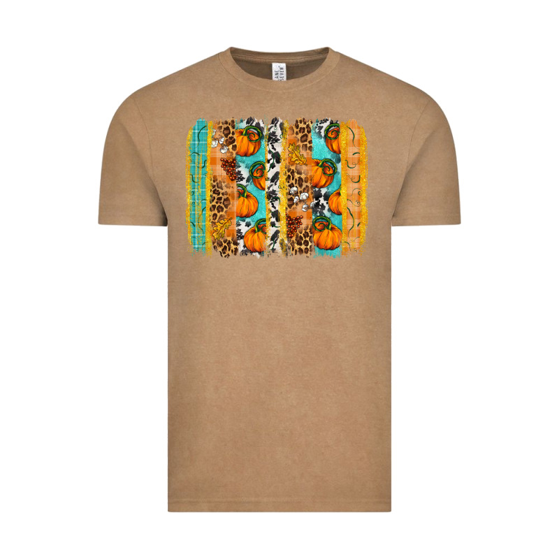 Fall Pumpkin Brushstrokes Vintage Tee by NancyCooperArtShop | Teevron