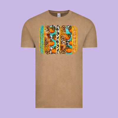 Fall Pumpkin Brushstrokes Vintage Tee Designed By Nancycooperartshop