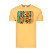 Vintage Mustard Fall Pumpkin brushstrokes Vintage Tee - NancyCooperArtShop