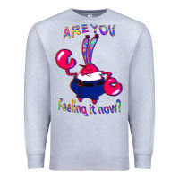 Heather Grey Funny Men Are You Feeling It Now Mr Krabs Gifts For Music Fans 1 Premium Sweatshirt - lanVoArt