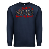 Navy first my mother forever my friend Premium Sweatshirt - CowhideDigitalArt