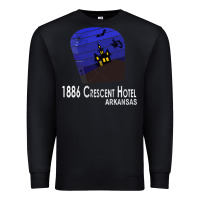 Black 1886 Crescent Hotel Eureka Springs Arkansas USA Halloween Haunted Bat  Premium Sweatshirt - lanVoArt