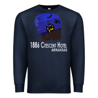 Navy 1886 Crescent Hotel Eureka Springs Arkansas USA Halloween Haunted Bat  Premium Sweatshirt - lanVoArt