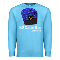 Ocean Blue 1886 Crescent Hotel Eureka Springs Arkansas USA Halloween Haunted Bat  Premium Sweatshirt - lanVoArt
