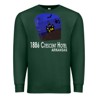 Sports Green 1886 Crescent Hotel Eureka Springs Arkansas USA Halloween Haunted Bat  Premium Sweatshirt - lanVoArt
