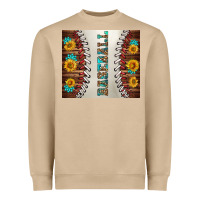 Mushroom baseball with sunflower and gemstone tumbler Heavyweight Sweatshirt - BundleAndBundleShop
