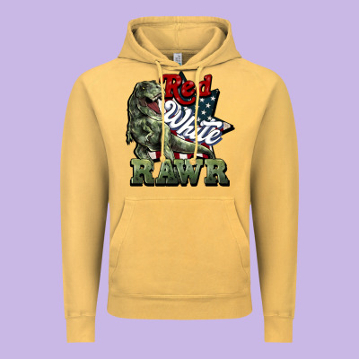 Red White Rawr 4th Of July Vintage Hoodie Designed By Howdyjamesfarm