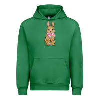 Emerald easter rabbit pink flowers Urban Hoodie - BarkalooDesign