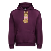 Mauve Wine easter rabbit pink flowers Urban Hoodie - BarkalooDesign