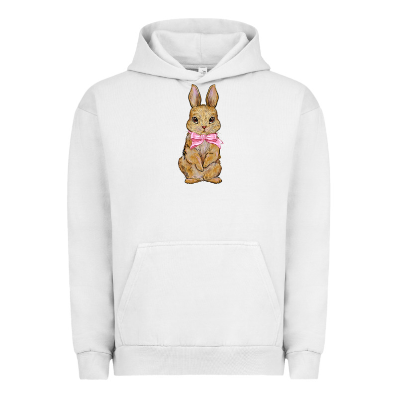 Easter Rabbit Pink Flowers Urban Hoodie by BarkalooDesign | Teevron