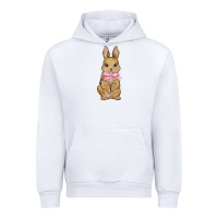 White easter rabbit pink flowers Urban Hoodie - BarkalooDesign