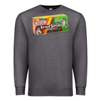 Charcoal Heather old school fruit stripe gum Premium Sweatshirt - lanVoArt