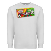 Dove Grey old school fruit stripe gum Premium Sweatshirt - lanVoArt