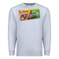 Heather Grey old school fruit stripe gum Premium Sweatshirt - lanVoArt