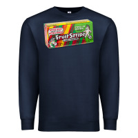 Navy old school fruit stripe gum Premium Sweatshirt - lanVoArt
