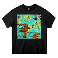 Black Wooden Signboard And Gamping Map Seamless Pattern Heavy Core Tee - BundleAndBundleShop