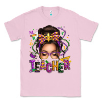Bubblegum Pink mardi gras teacher caucasian messy bun Classic Tee - texasbilliewilder