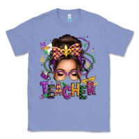 Colony Blue mardi gras teacher caucasian messy bun Classic Tee - texasbilliewilder
