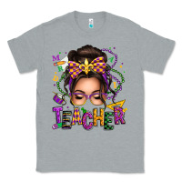 Heather Grey mardi gras teacher caucasian messy bun Classic Tee - texasbilliewilder
