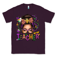 Plum mardi gras teacher caucasian messy bun Classic Tee - texasbilliewilder