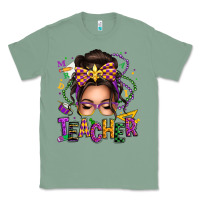Sage mardi gras teacher caucasian messy bun Classic Tee - texasbilliewilder