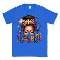 True Royal mardi gras teacher caucasian messy bun Classic Tee - texasbilliewilder