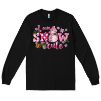 Black i am snow cute Long Sleeve Tee - CowGirlArtShop